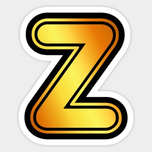 Z Golden Letter Sticker